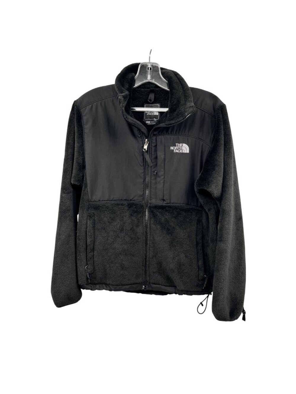 The North Face Womens Denali Fleece Jacket Full Zip Black Zip Pockets Small
